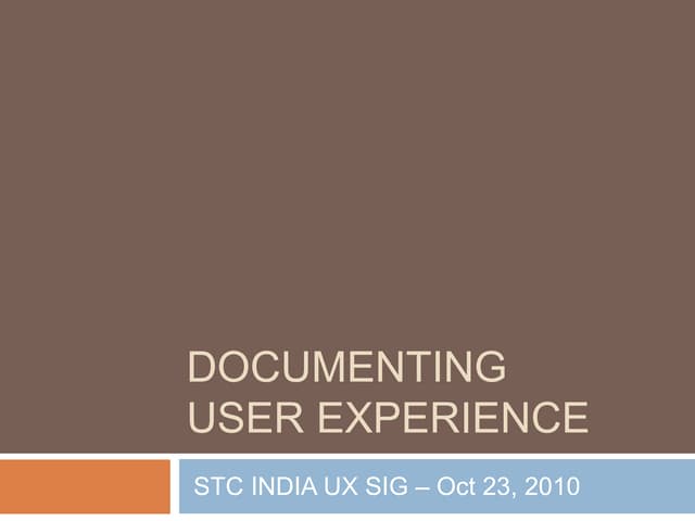 UX Deliverables