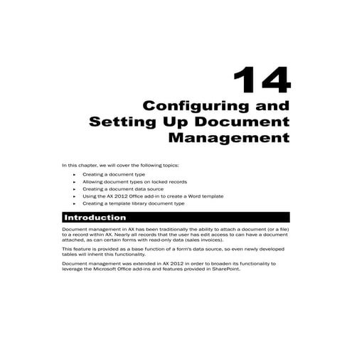 Document management ax 2012
