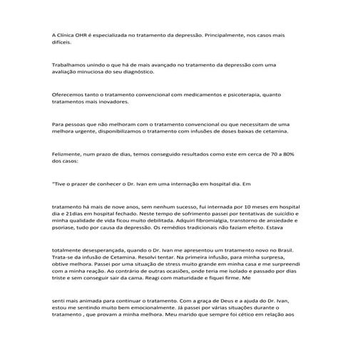 Clínica OHR Psiquiatria