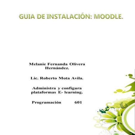 Guia de Instalación Moodle PLATAFORMAS E LEARNING