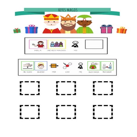 Carta de Reyes Magos con pictogramas 