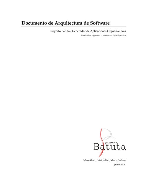 Documento arquitectura de software