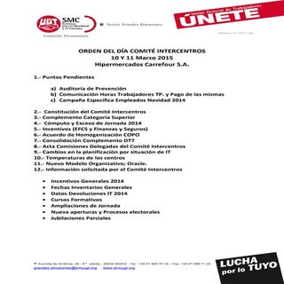 ORDEN DEL DÍA COMITÉ INTERCENTROS 1...