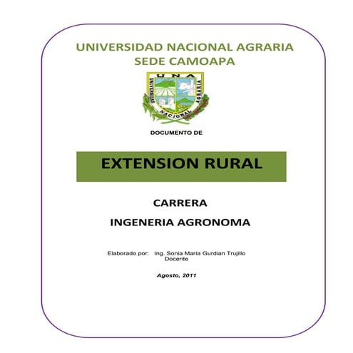 Documento de extension rural completado | DOCX
