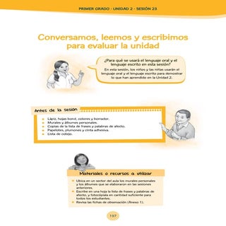 Sesión de Aprendizaje 23 de Unidad ...