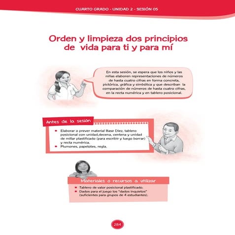 Sesión de Aprendizaje 05 de Unidad Didáctica 02 del Área de Matemática – Cuar...