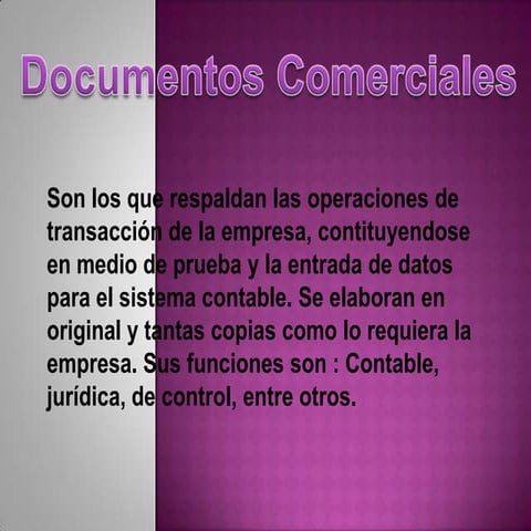 Documentos comerciales