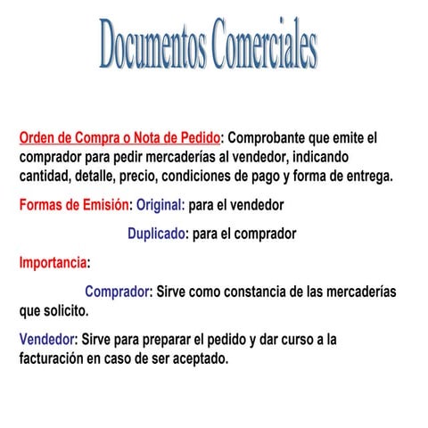 Documentos comerciales