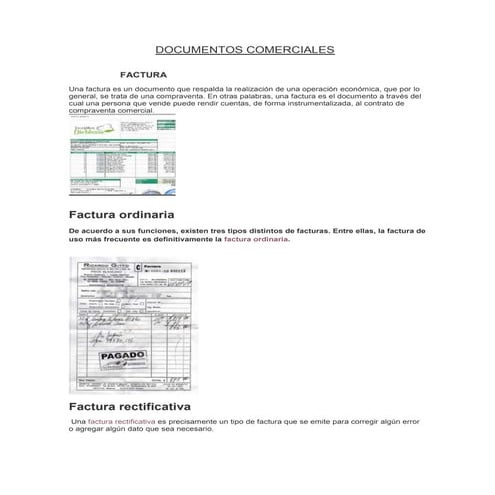 Documentos comerciales