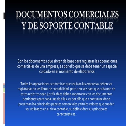Documentos comerciales y de soporte contable