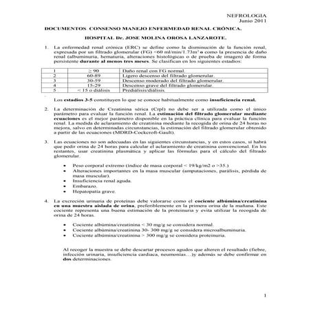 Documentos de consenso manejo erc 2012 lanzarote