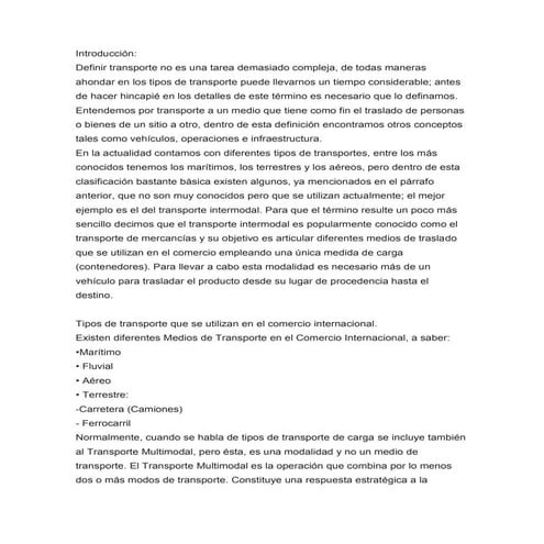 Documentos de transporte