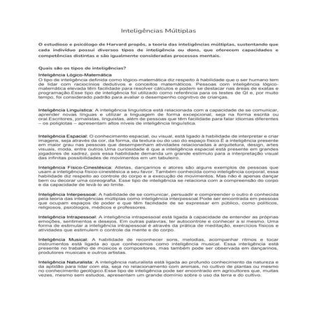 Inteligências Múltiplas