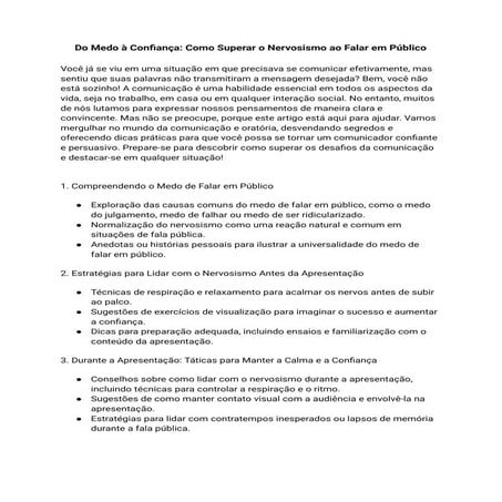 Como Controlar o Nervosismo e Brilhar em Qualquer Apresentação: Guia ...
