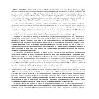 Nubifragio Sardegna: informativa Mi...