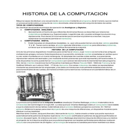 Historia de la computacion