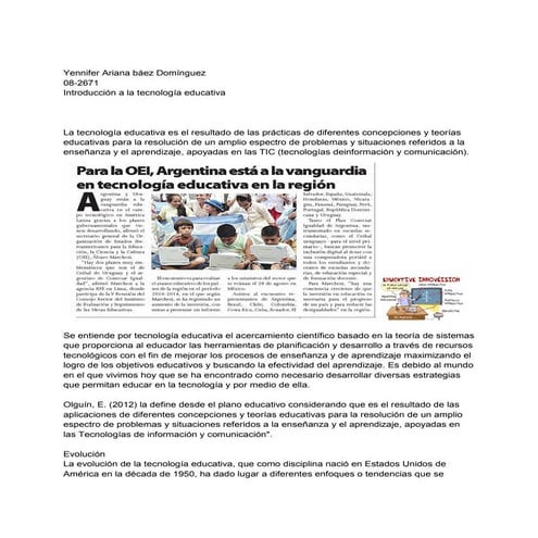 Introducción a la tecnología educativa