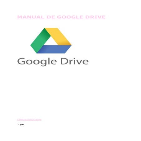 manual de google drive | PDF