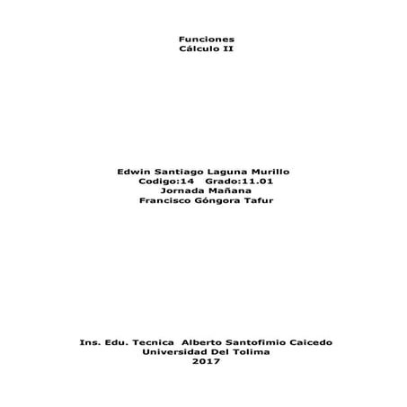 Calculo II - Funciones 
