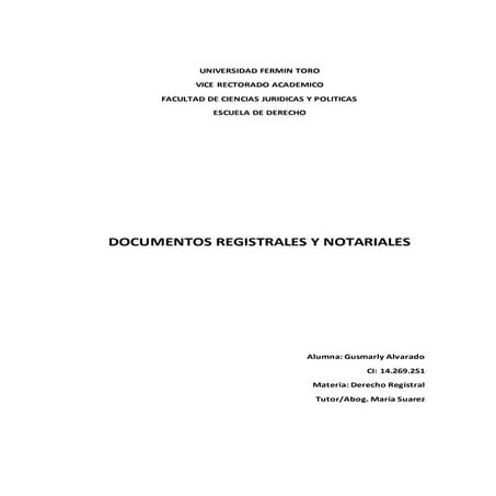 Documentos registrales y notariales