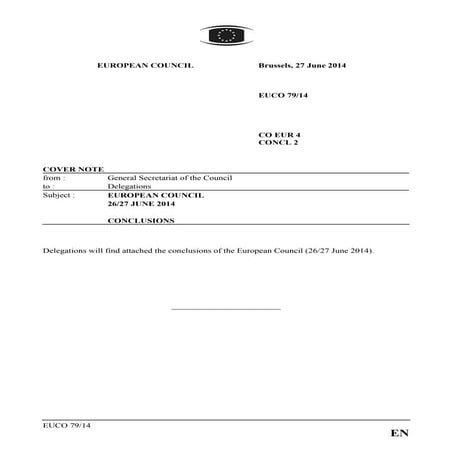 Le Conclusioni finali del Consiglio europeo sulla nomina di Juncker