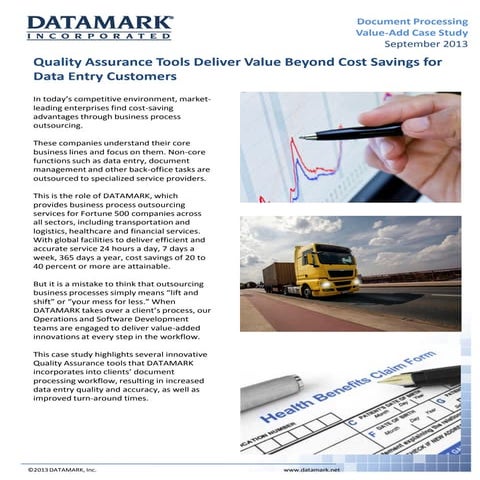 DATAMARK Document Processing Value-Added Tools