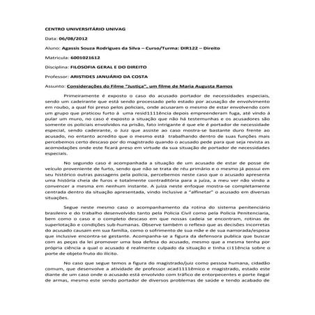 Documentário justiça