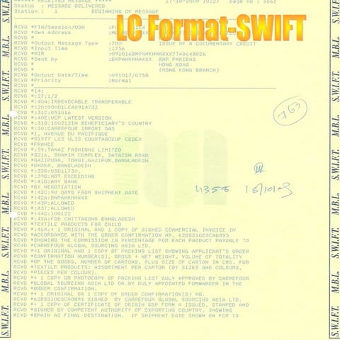 Garments Export Documents for a merchandiser 