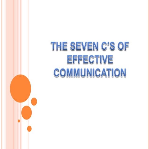 7 C's of effective communication | PPT