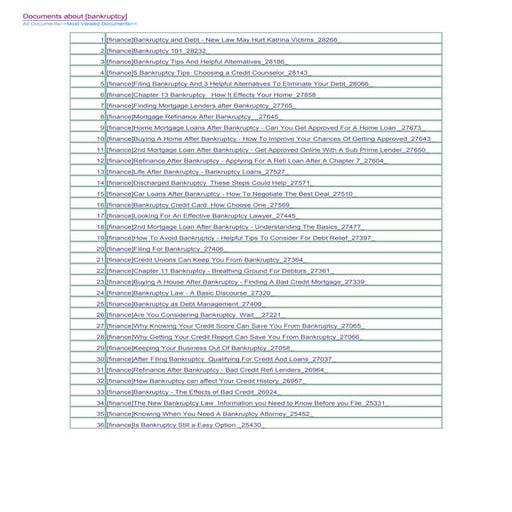Documents About [Bankruptcy] | PDF