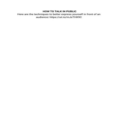 HOW TO TALK IN PUBLIC | PDF