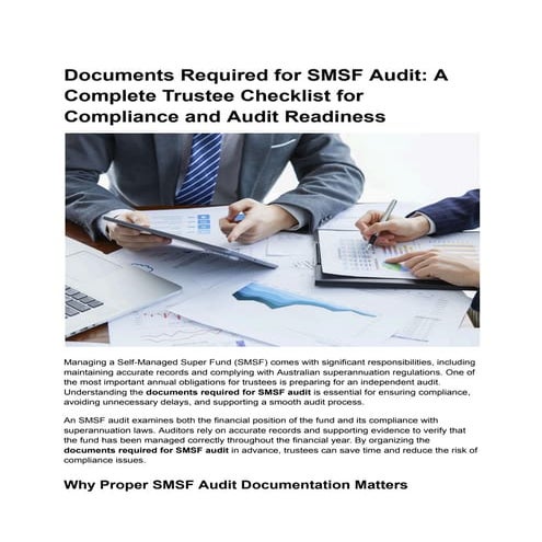 Documents Required for SMSF Audit_ A Complete Trustee Checklist for ...