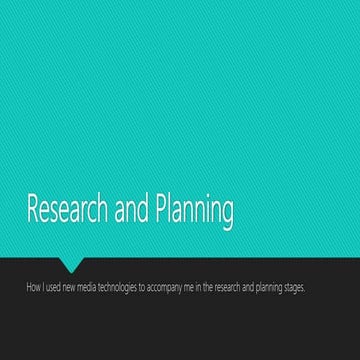 Evaluation Q4 - research and planning