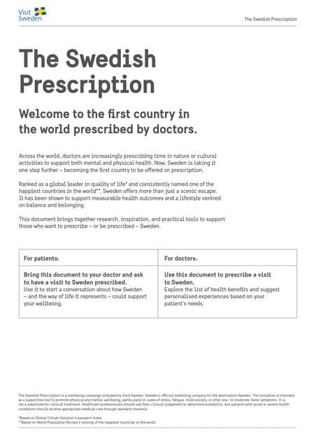 Recepta do kampanii The Swedish Prescription