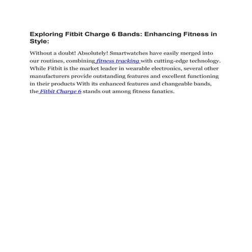 Fitbit Charge 6 Bands