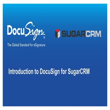 DocuSign For SugarCRM
