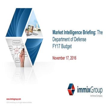 Market Intelligence Briefing: The Department of Defense FY17 Budget