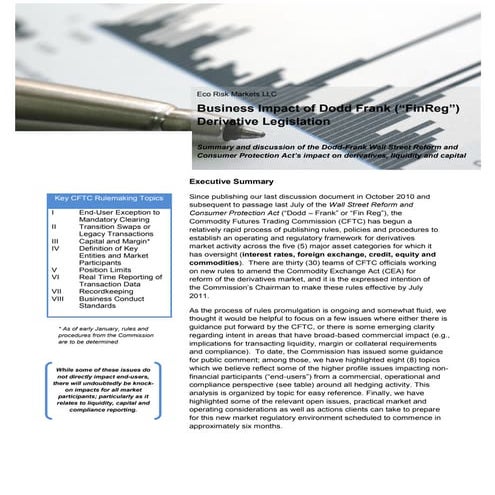 Dodd Frank Overview Eco Risk January 2011