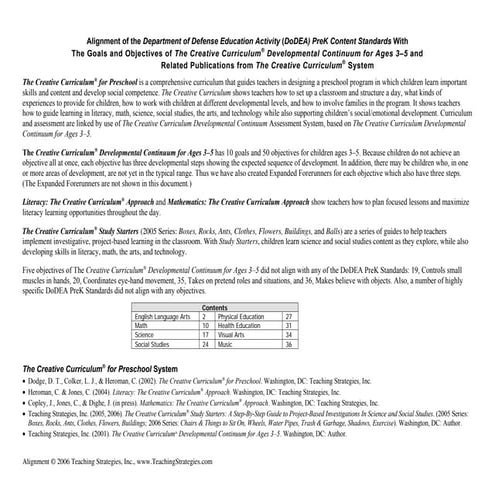 DoDEA alignment | PDF