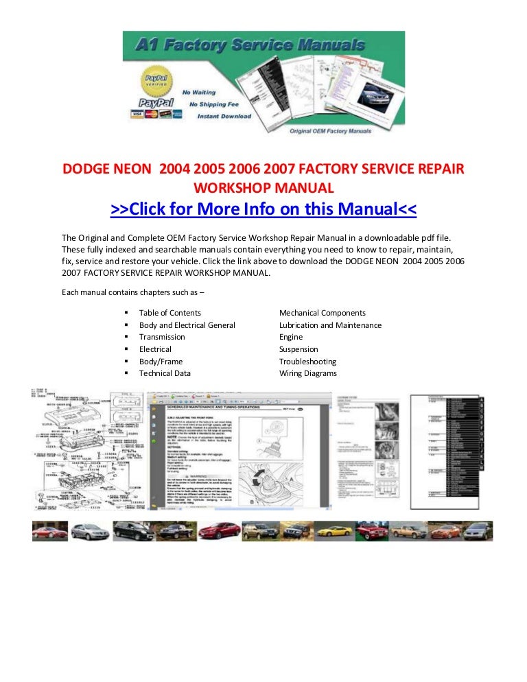 2005 Dodge Neon Wiring Diagram Pdf - Cars Wiring Diagram