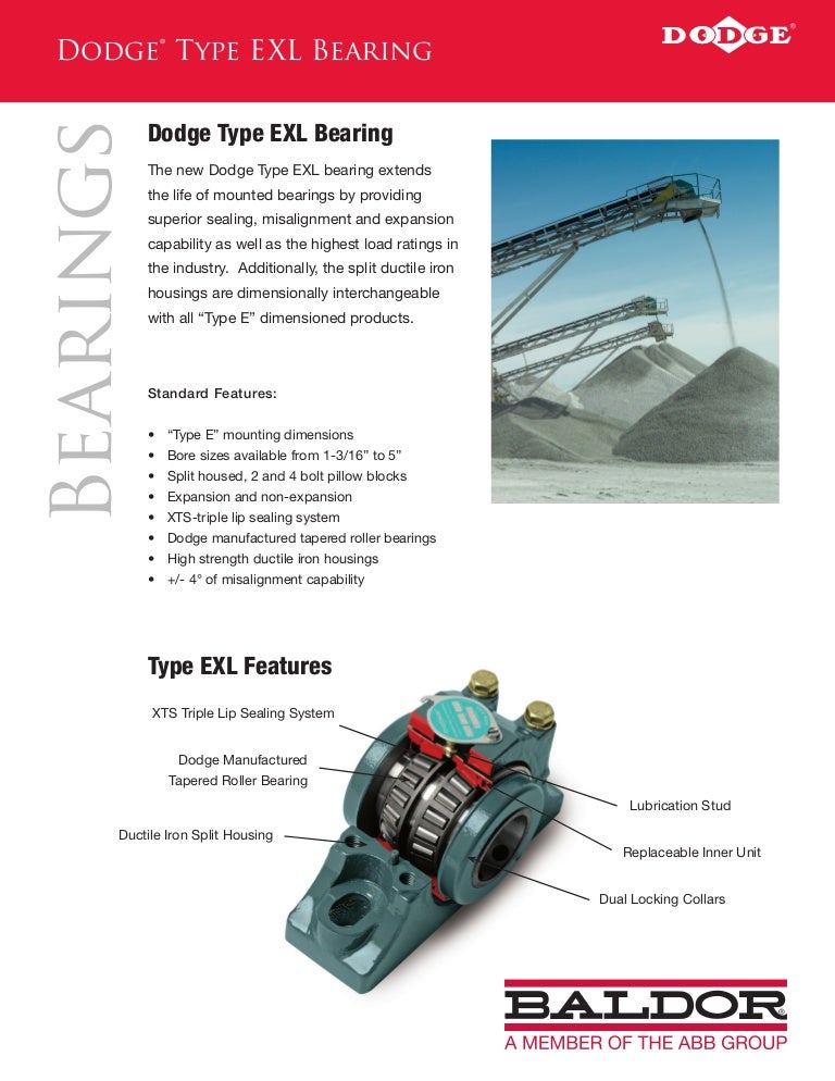 Dodge Type EXL Bearing