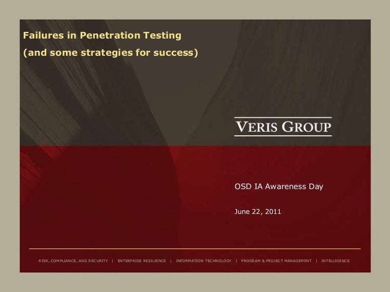 Dod Ia Pen Testing Brief