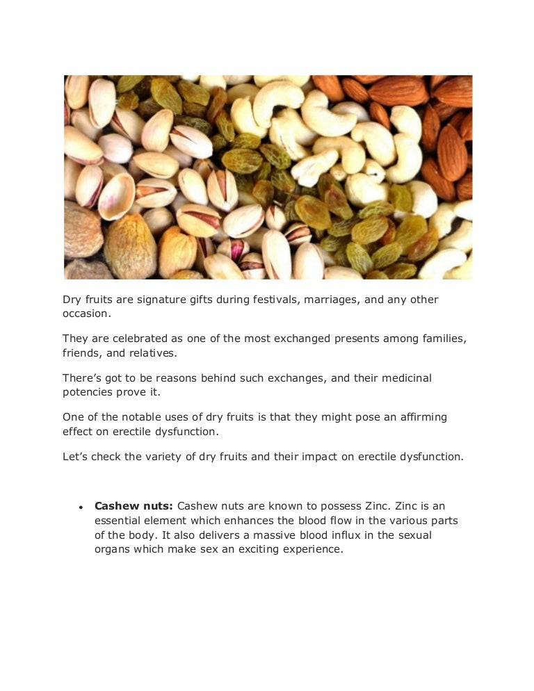 DO DRY FRUITS TREAT ERECTILE DYSFUNCTION? ULTIMATE GUIDE