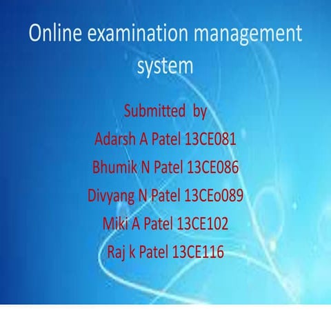 Online Examination