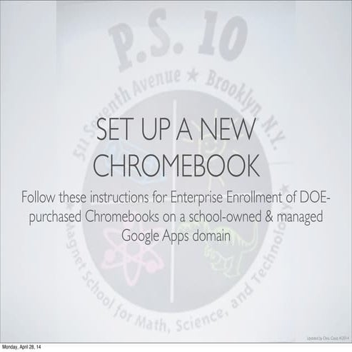 NYCDOE Chromebook Setup