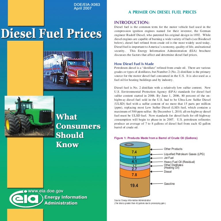 Doe diesel fuel prices
