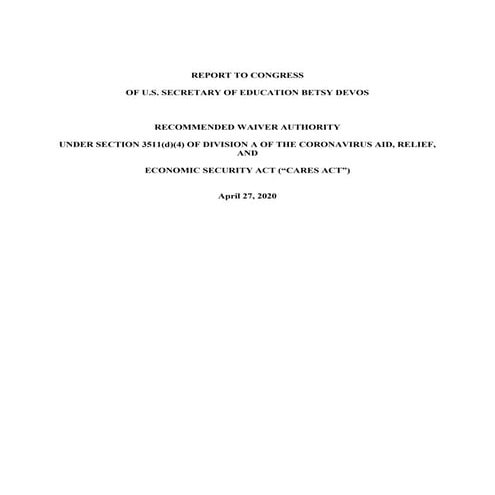 Doe Memo to Congress