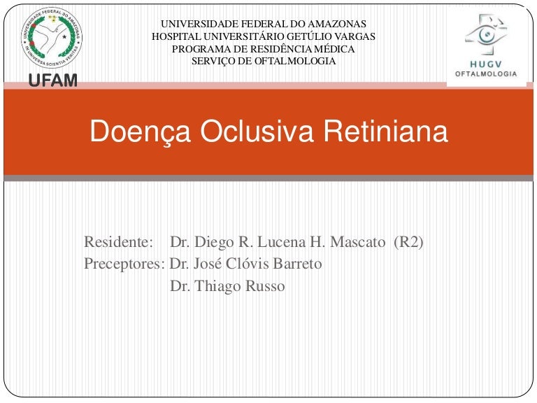 De vasculite oclusiva olho