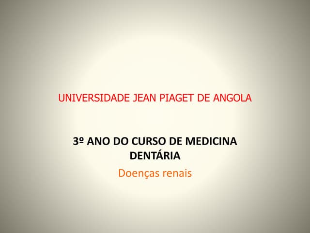 Doenças renais power point 2015