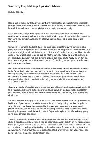 Wedding Day Makeup Tips And Advice